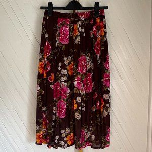 70s Italian Floral Skirt